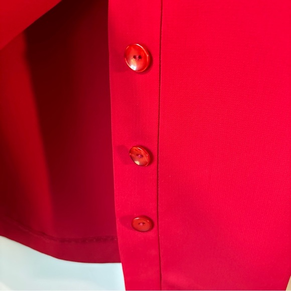 Vintage Harve Bernard red maxi skirt with button up slit. EUC size 8. - Picture 7 of 8